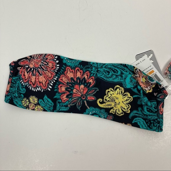 NWT * SPLENDID Farm House Double Dip Bandeau Swim Top   Size S - Picture 5 of 9
